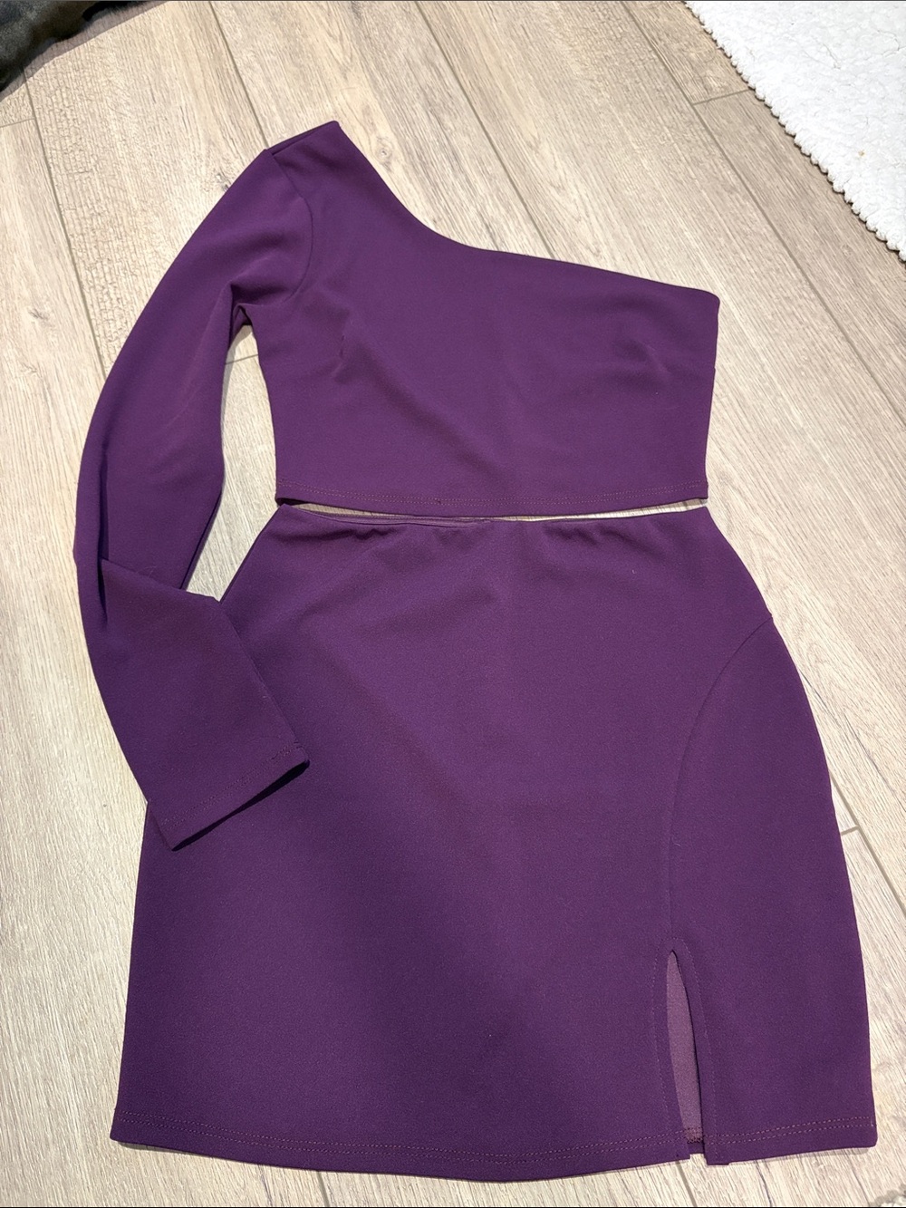 LULUS One-Shoulder Purple Women's SET